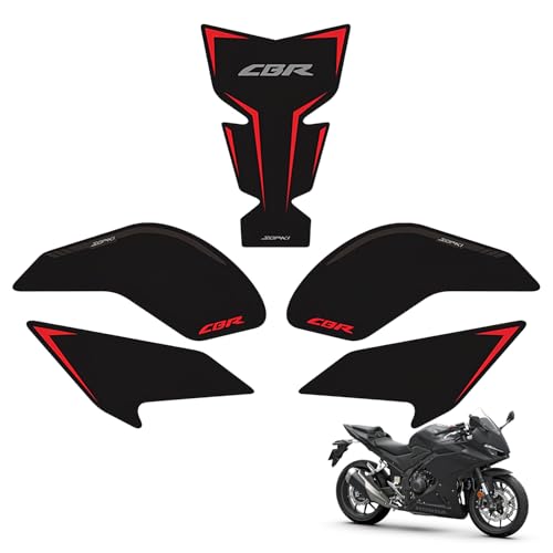 Tank Pad Sticker For CBR400R CBR500R Thermal Insulation, Damage Prevention, Coating Protection,The Fuel Tank Pad, CBR400R Accessories,CBR500R Accessories (Gray text on black background D) - color: Gray text on black background D