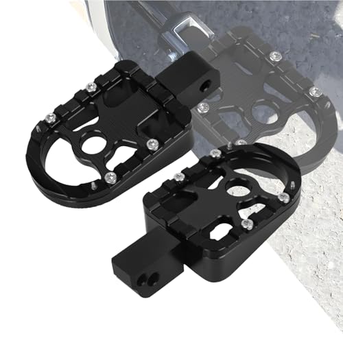 Foot Pegs Passenger Footpegs Foot Rest Pedal Fit for Harley Softail 2018-Later LiveWire 2020-Later Fat Boy Street Bob Low Rider Breakout (Black) - color: Black