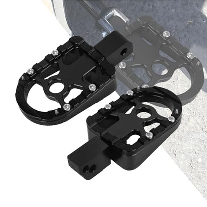 Foot Pegs Passenger Footpegs Foot Rest Pedal Fit for Harley Softail 2018-Later LiveWire 2020-Later Fat Boy Street Bob Low Rider Breakout (Black) - color: Black