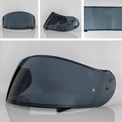 Neotec 2 Helmet Visor Replacement for,CNS-3 UV Protection Helmet Face Shield Compatible with SHOEI Neotec 2(Light Black) - color: Light Black- Day and Night Use