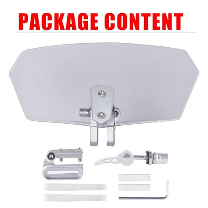 Universal Motorcycle Windshield Extension Spoiler Clips | for Kawasaki BMW Triumph Motorbike, Suzuki, Dirt Bikes, Adjustable Wind Air Deflector(Light Gray)