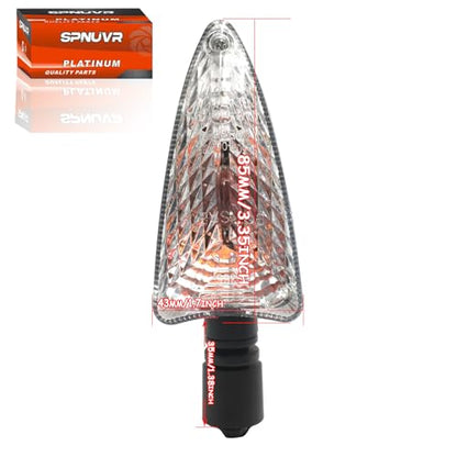 2Pcs Motorcycle Turn Signal Light Front Or Rear Indicator Compatible With Triumph Tiger 800/XC Tiger 1050 Daytona 675/R 2009-2018 (Long handle and Clear) - color: Long handle and Clear