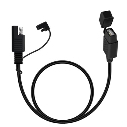 SAE to USB Cable 18AWG 5V 2.1 A Waterproof Motorcycle USB Charge kit Kit SAE to Adapter Cable for Phone, Tablet, GPS Charger (Typ A Port 1, 1 m)