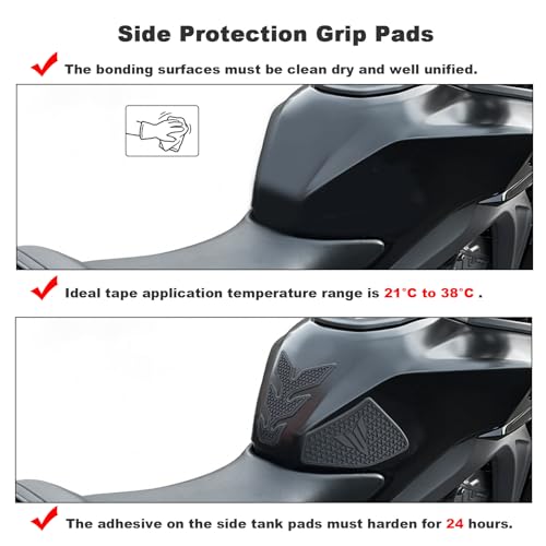 for Yamaha MT-09 MT09 from 2021-2022 2023 Tank Pad Tank Protector Gas Tank Side Protectors Motorcycle Sticker Decal Knee Grip Traction Pads