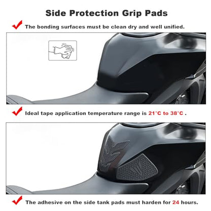 for Yamaha MT-09 MT09 from 2021-2022 2023 Tank Pad Tank Protector Gas Tank Side Protectors Motorcycle Sticker Decal Knee Grip Traction Pads