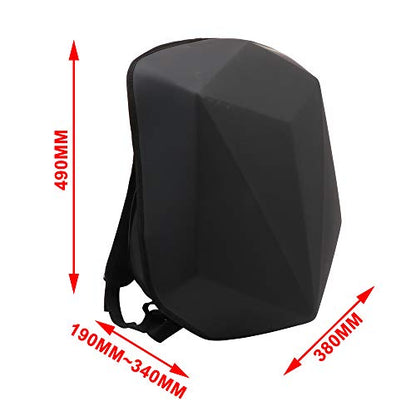 JFG RACING Motorcycle Backpack 30L,Universal Hard Shell Helmet Hardshell Riding Back Pack for Men Women-Grey Black - color: Grey Black