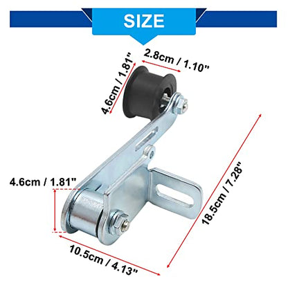 uxcell 1 Set Universal Chain Tensioner Adjustment Roller Tool with Spring Silver Tone Metal for Motorcycle Scooter