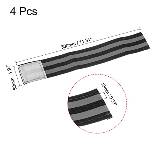 MECCANIXITY Reflective Bands for Arm - color: Black, size: 12x2 Inch