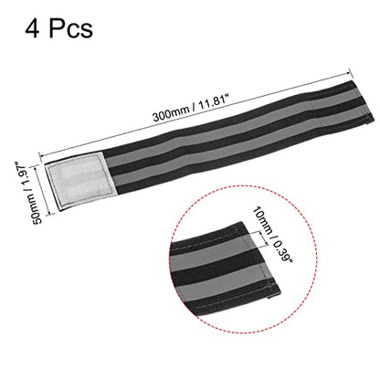 MECCANIXITY Reflective Bands for Arm - color: Black, size: 12x2 Inch