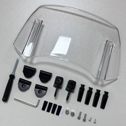 Motorcycle Windshield Extension, Adjustable Clip-On Windscreen Extender, Wind Deflector Spoiler Air Deflector, Universal Fit (Clear-11.4x6.1") - color: Clear-11.4x6.1"
