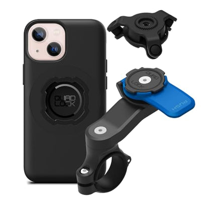 Quad Lock Motorcycle Handlebar Mount Kit with Vibration Dampener and MAG Phone Case for iPhone 13 Mini - size: iPhone 13 mini
