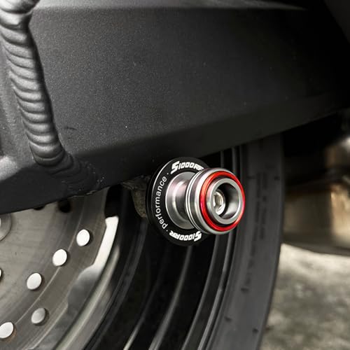 Compatible with Motorcycle S1000RR S1000R S1000XR S 1000RR 1000R 1000XR 2008-2023 2024 2025 2026 Front Wheel Axle Crash Protector Pad Rear Swingarm Spools Slider Stand Accessories (Red) - color: Red