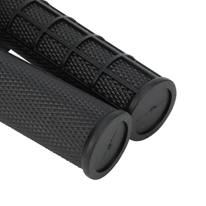 Motorcycle Lock-on Grips 7/8”Handlebar Handle Universal for KLX 140 KLX300R CRF250F CRF300L YZ250F YZ450F DRZ400 TW200 YFZ450 Dirt Pit Bike ATV Black - color: black