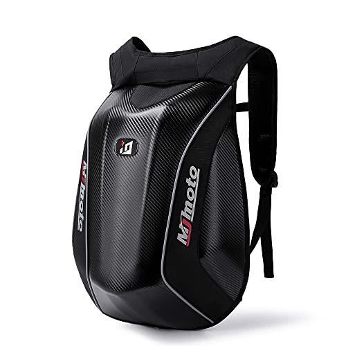 Motorcycle Backpacks for Men Helmet Bags Waterproof hard shell 30-48L Expandable Storage Travel Bag Luggage (Black) - color: Black