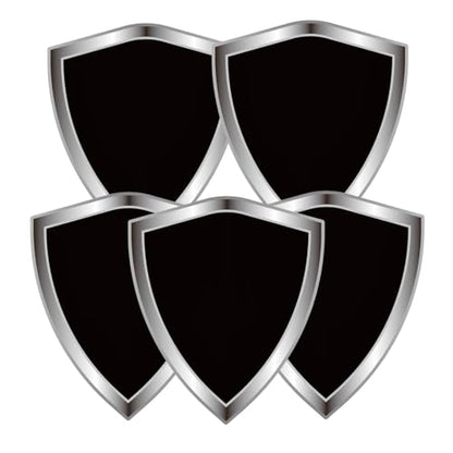 Black Flag Decal Sticker - Pure Black Flags Shield Shape Reflective Vinyl Car Stickers - for Car Window Bumper Laptop Waterproof Sticker (5Pcs) - color: Black