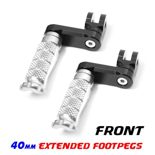 MCMOTOPARTS R-FIGHT Front Rider Footpeg Footpegs Foot Pegs Footrests Gold Compatible with ER-6F 2006-2008 06 07 08 - color: Gold, size: Standard (No Extension)