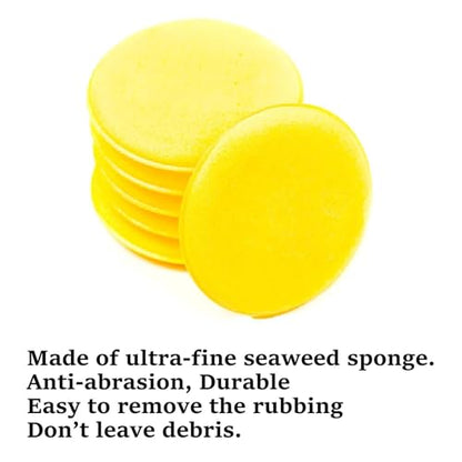 Sponge Polishing Body Car Motorcycle Applicator Wax Pads Coating Pad Smooth Car, Car Waxing Sponge - color: 2pcs