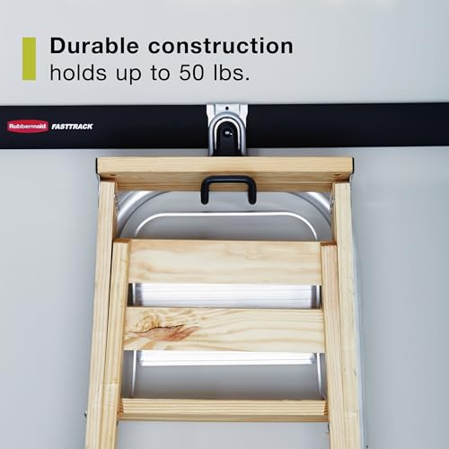 Rubbermaid FastTrack Ladder Hook Garage Wall/Ladder Hanger Wall Mount and Heavy Duty Organization for Home/Garage/Wall/Shed - size: 1 Count (Pack of 1), style: Ladder Hook