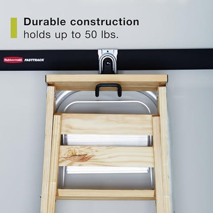 Rubbermaid FastTrack Ladder Hook Garage Wall/Ladder Hanger Wall Mount and Heavy Duty Organization for Home/Garage/Wall/Shed - size: 1 Count (Pack of 1), style: Ladder Hook