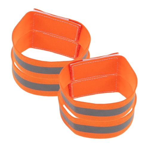 Kisangel 4pcs Adjustable Elastic Arm and Leg Bands for Night Cycling Running and Walking Enhanced Safety Gear for Outdoor Activities