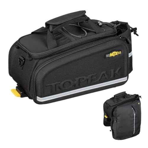 Topeak MTX TrunkBag - Rear Bicycle Bag - Spacious Storage and Easy Mounting - style: Panniers, Fixed Top