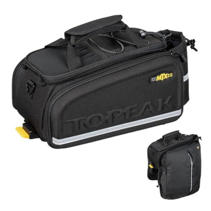 Topeak MTX TrunkBag - Rear Bicycle Bag - Spacious Storage and Easy Mounting - style: Panniers, Fixed Top