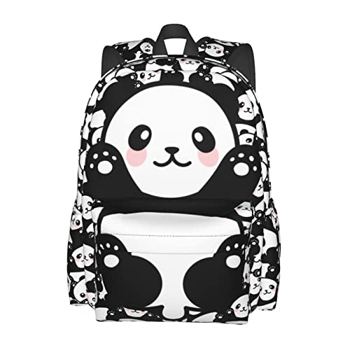 Panda Backpack Bookbag Laptop Backpacks Multipurpose Daypack for Boys Girls School Men Women Travel Hiking - color: Panda