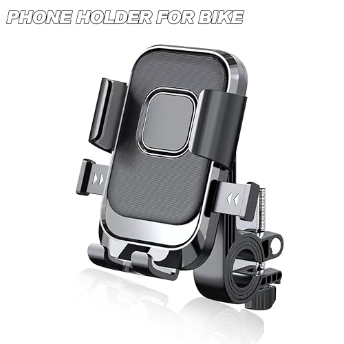 Bike Phone Holder,Motorcycle Phone Mount, 2 Pack-Black | Bicycle Handlebar Holder Mount for Adults Kids,No tools required, easy to install, For iPhone and 4.7-7" smartphones