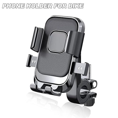 Bike Phone Holder,Motorcycle Phone Mount, 2 Pack-Black | Bicycle Handlebar Holder Mount for Adults Kids,No tools required, easy to install, For iPhone and 4.7-7" smartphones