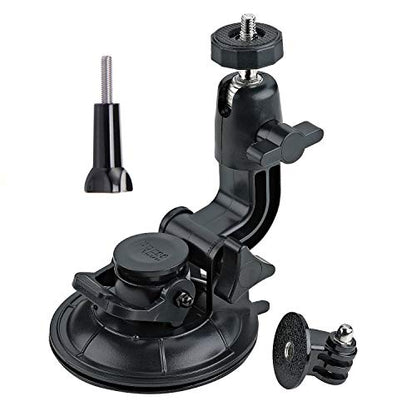 ASOCEA Action Camera Suction Cup Mount Windshield Camera Holder Tripod Adapter with 1/4" Screw Compatible with Gopro Hero 13 12 11 10 9/AKASO EK7000/Brave 4/Dragon Touch/DJI OSMO/Insta360 X3 x2/ODDV