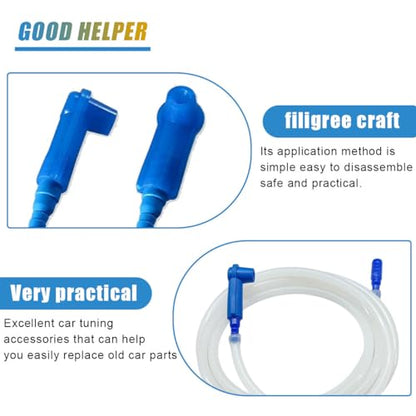Brake Fluid Bleeder Hose, 2M/6.56 Ft Automotive Oil Fluid Extractor Bleeder, Vacuum Brake Bleeding Tool with Adapter, Universal Braking System Repair Kit for Car Motorcycle (2M/6.56 Ft) - size: 6.56 ft
