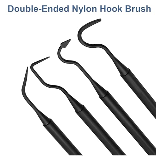 8 Pack Carburetor Cleaning Brushes Kit, Torch Nozzle Tip Cleaner Set, Double-Ended Polishing Brush and Pick Tool Kits for Motorcycle ATV Welder Carb Chainsaw Orifices - style: 4 Polishing Brush & 4 Nylon Pick