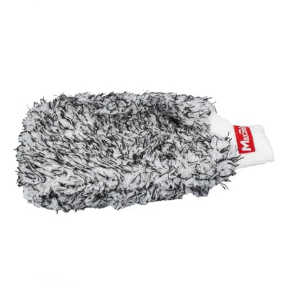Maxshine Universal Black & White Microfiber Wash Mitt – Premium Scratch-Free, Lint-Free Mitt for Washing Cars, Trucks & Motorcycles – Reusable Auto Detailing Accessory - size: Small