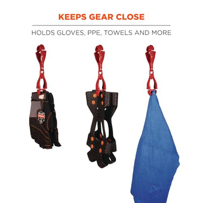 Ergodyne Squids 3400 Glove Clip Holder with Dual Clips,Red, 100-Pack - color: Red, size: 100-Pack