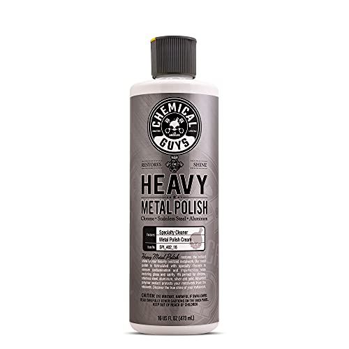 Chemical Guys Heavy Metal Polish Restorer and Protectant - Cleans, Restores & Protects, Aluminum, Stainless Steel, Chrome Polish & More, Safe for Cars, Trucks, Motorcycles, RVs, and Boats - 16 oz - style: Heavy Metal Polish