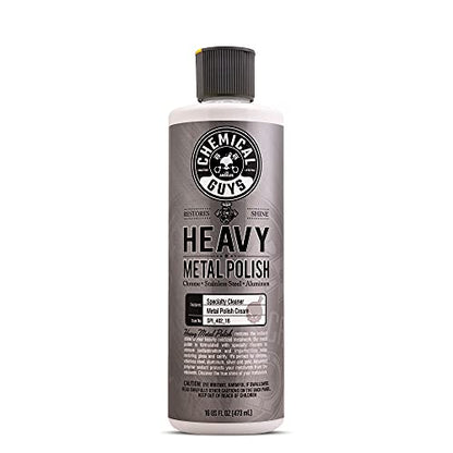Chemical Guys Heavy Metal Polish Restorer and Protectant - Cleans, Restores & Protects, Aluminum, Stainless Steel, Chrome Polish & More, Safe for Cars, Trucks, Motorcycles, RVs, and Boats - 16 oz - style: Heavy Metal Polish