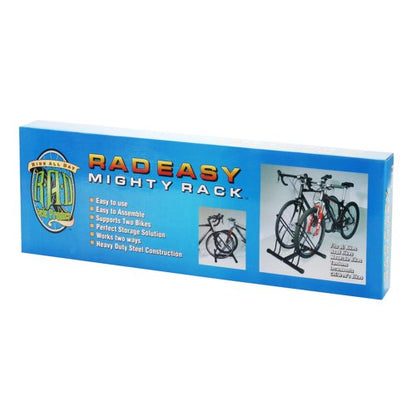 Bike Rack – Dual Bicycle Stand for Mountain, Road, or Kid’s Bikes – Indoor or Outdoor Steel Bicycle Storage – Tire Rack for Truck by RAD Cycle - style: Two Bikes