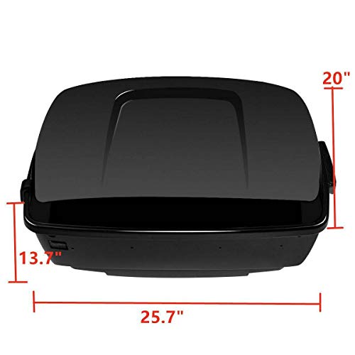 TCMT King Motorcycle Trunk Box Wrap Around Backrest Rear Speakers Fit for Harley 2014-2025 Trunk Touring CVO Road King Road Glide Street Glide Electra Glide - color: Set F#1