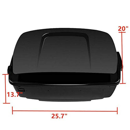 TCMT King Motorcycle Trunk Box Wrap Around Backrest Rear Speakers Fit for Harley 2014-2025 Trunk Touring CVO Road King Road Glide Street Glide Electra Glide - color: Set F#1