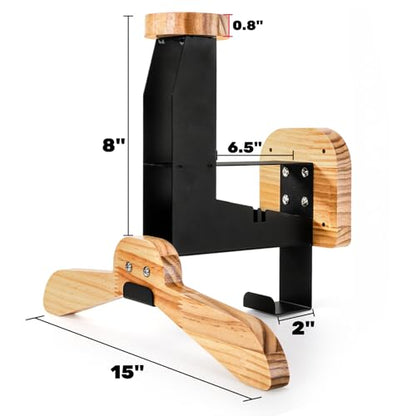 Motorcycle Helmet Holder, Tactical Gear Rack Wall Mount, Solid Wood Body Armor Stand, Plate Carrier Hanger Display Organizer for Police Football Football Skiing, Jacket, Equipment