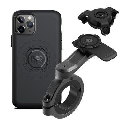 Quad Lock Motorcycle Handlebar Phone Mount PRO - Large with Vibration Dampener and MAG Phone Case for iPhone 11 Pro - size: iPhone 11 Pro
