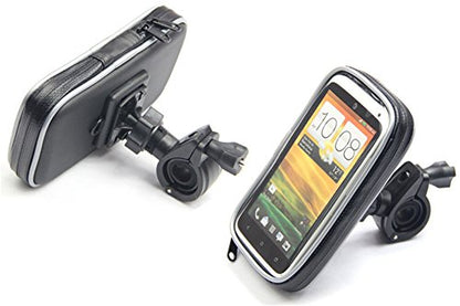 Universal 360° Switch Waterproof Bike Bicycle GPS Case Motorbike Stand Phone Holder Mount for Smartphone Up to 4.7-5.2 Inch (XL(5.3"-6.2")) - size: XL(5.3"-6.2")