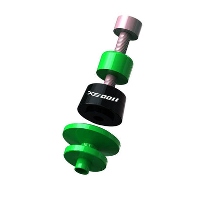 Compatible with Ninja1100SX SE Ninja 1100 SX SE Ninja 1100SX 2025 2026 Motorcycle CNC M8 Swingarm Spools Slider Stand Screws Sliders (Green) - color: Green