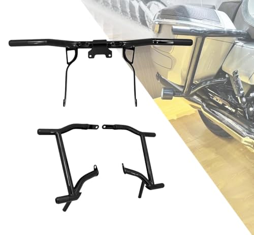 Motorcycle Crash Bar Engine Guard Highway Crash Bar Fit for Harley Touring Street Glide Road Glide Road King Electra Glide Ultra (C-Engine Guard+Saddlebag Guards for 14-23 Touring) - size: C-Engine Guard+Saddlebag Guards For 14-23 Touring
