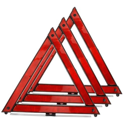 Alipis 3pcs Reflective Emergency Triangle Kit Foldable Car Warning Reflector for Traffic Safety and Roadside Assistance