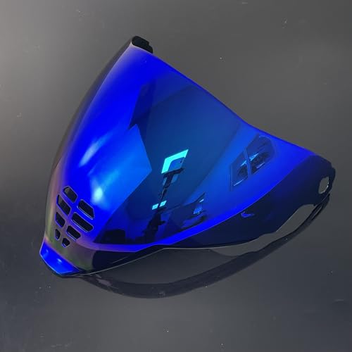 Airflite Shield Uv-protected For ICON IC-06 Airflite Face Shield Replacement Helmet Visor (Revo Deep Blue-day use only) - color: Revo Deep Blue-day Use Only