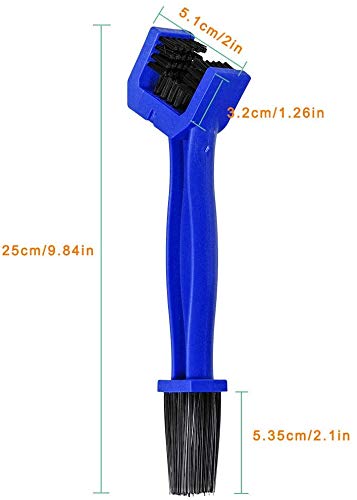 Bike&Motorcycle Chain Brush Set,3 Pack Red Motorcycle Chain Washer Cleaner Cleaning Brush Bicycle Chain Cleaning Brush Remove Dirt Gear Chain Cleaner Suitable for All Kinds of Bikes