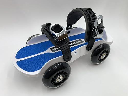 Strap-On Roller Skates for Adults - Use Your Own Shoes - Adjustable Straps - 80mm PU Wheels for Indoor/Outdoor Riding - Lightweight Recreational Skates - color: Blue