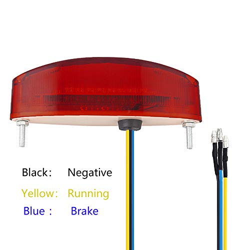Motorcycle Taillight Universal Brake Stop Light ATV Tail Light - color: Red