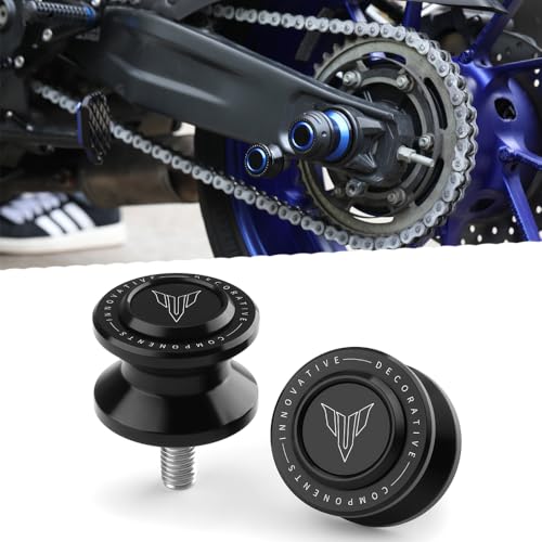 Swingarm Spools Fit For MT09 MT03 MT10 MT125 MT125-2023 2024 2025 | MT07-2023 (NOT FOR 2024 +) Rear Frame Stand MT09 Swingarm Spools 2024 MT09 Accessories BK - color: black, size: MT